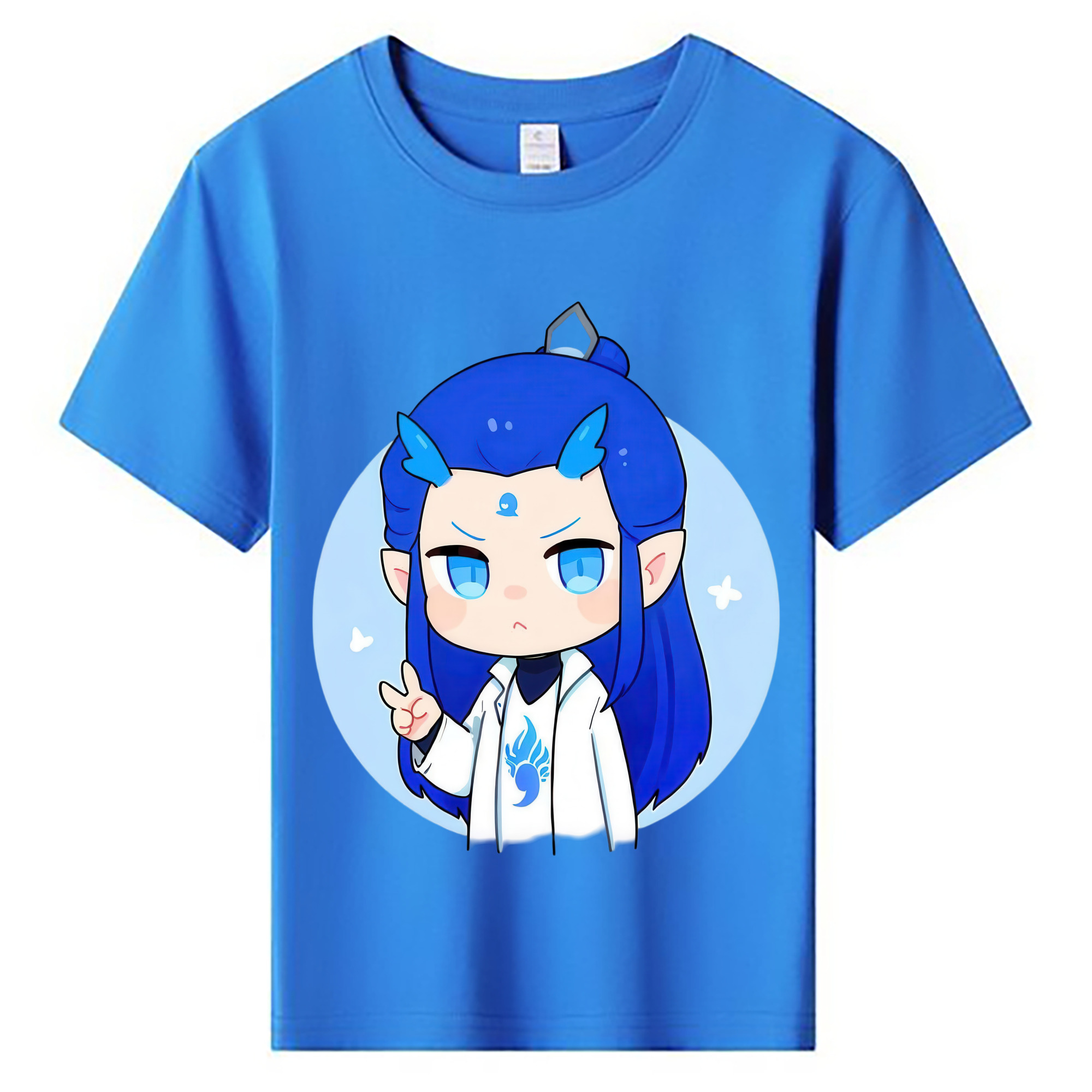 （画像用） Ne Zha 2 ナタ 魔童の大暴れ 綿100％キッズTシャツ（フロントプリント）